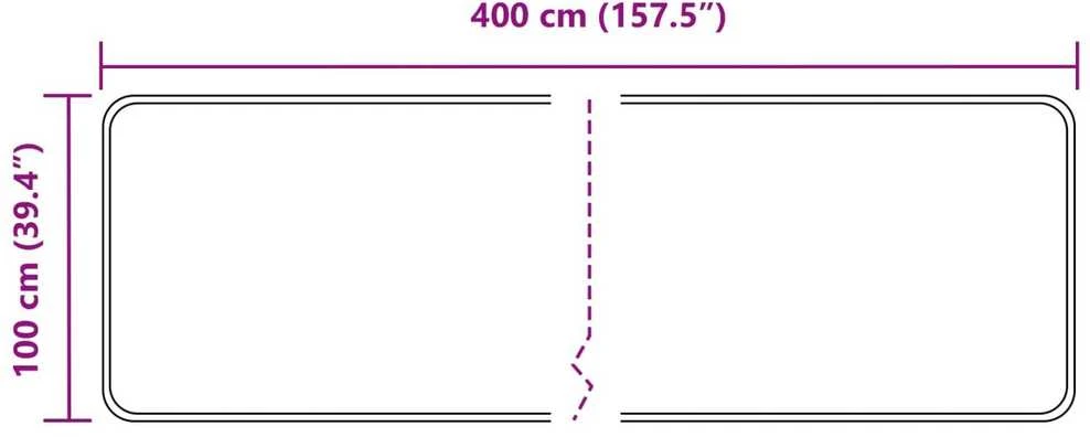 Kilimėlis MARSA Pilka 100 x 400 cm Poliesteris ir PVC