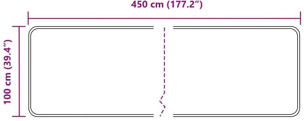 Kilimėlis MARSA Pilka 100 x 450 cm Poliesteris ir PVC
