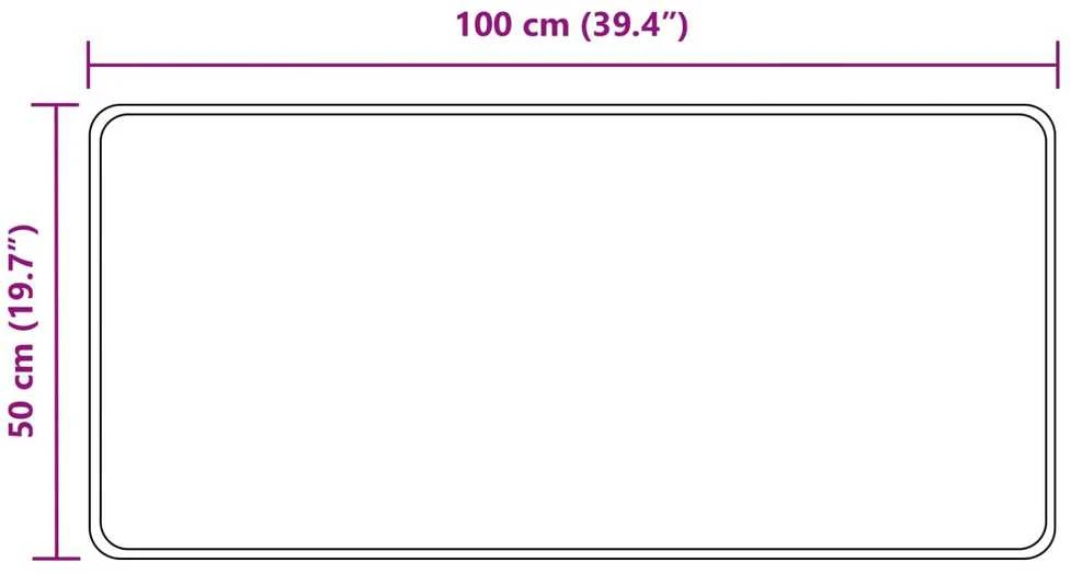 Kilimėlis MARSA Pilka 50 x 100 cm Poliesteris ir PVC
