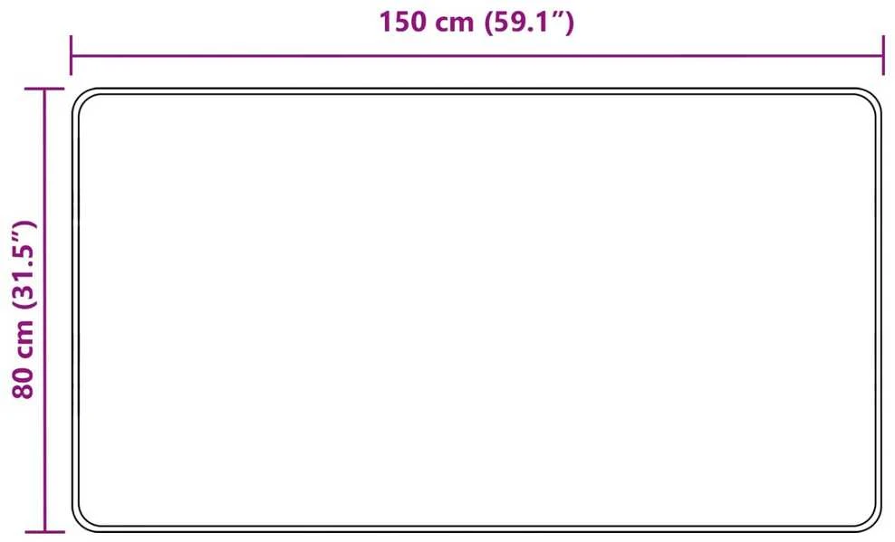 Kilimėlis MARSA Pilka 80 x 150 cm Poliesteris ir PVC