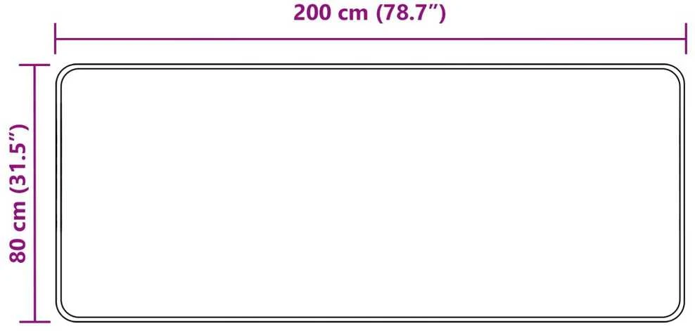 Kilimėlis MARSA Pilka 80 x 200 cm Poliesteris ir PVC