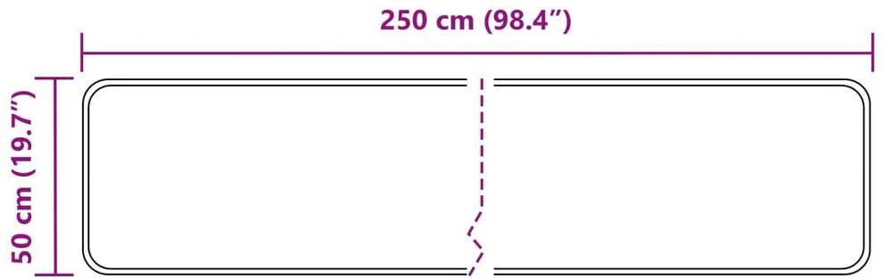 Kilimėlis MARSA Pilka 50 x 250 cm Poliesteris ir PVC