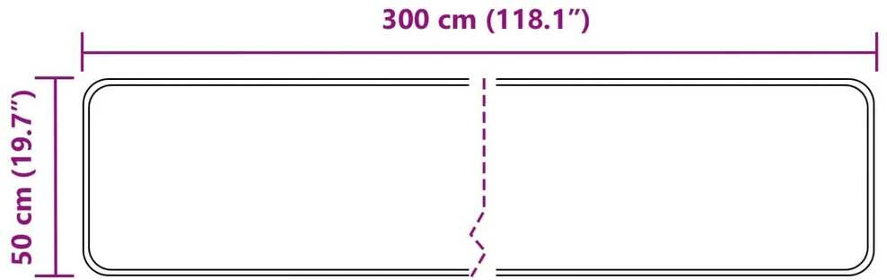 Kilimėlis MARSA Pilka 50 x 300 cm Poliesteris ir PVC