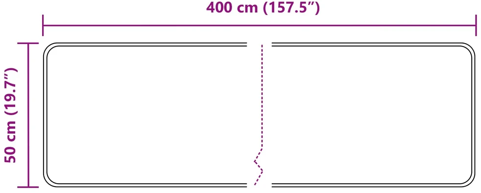 Kilimėlis MARSA Pilka 50 x 400 cm Poliesteris ir PVC