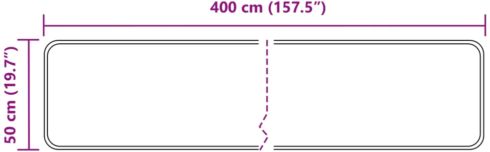 Kilimėlis MARSA Pilka 50 x 400 cm Poliesteris ir PVC