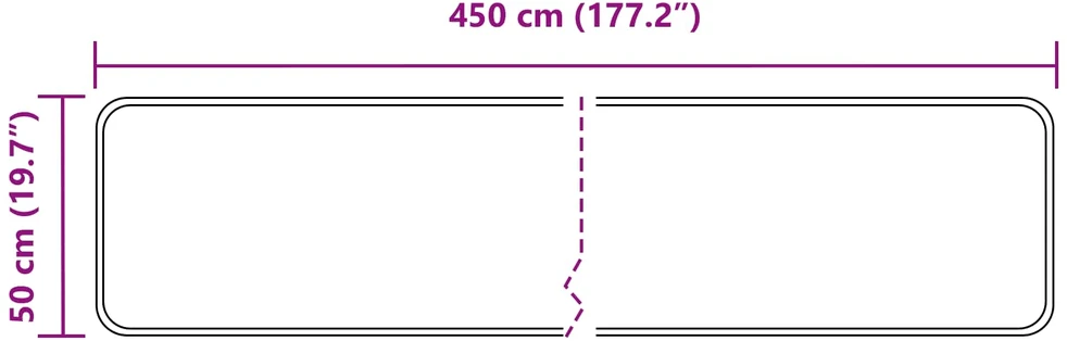 Kilimėlis MARSA Pilka 50 x 450 cm Poliesteris ir PVC