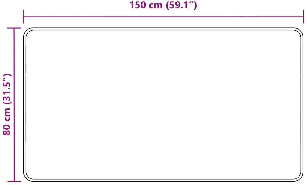 Kilimėlis MARSA Pilka 80 x 150 cm Poliesteris ir PVC