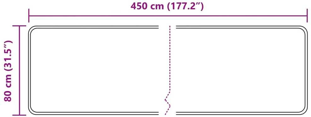 Kilimėlis MARSA Smėlio 80 x 450 cm Poliesteris ir PVC