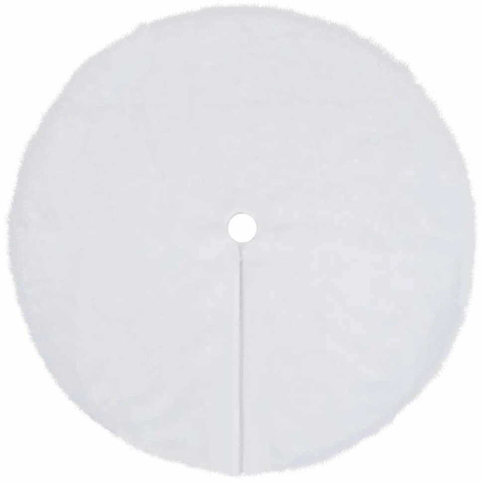 Kilimėlis po kalėdine eglute, baltas, 90cm, dirbtinis kailis