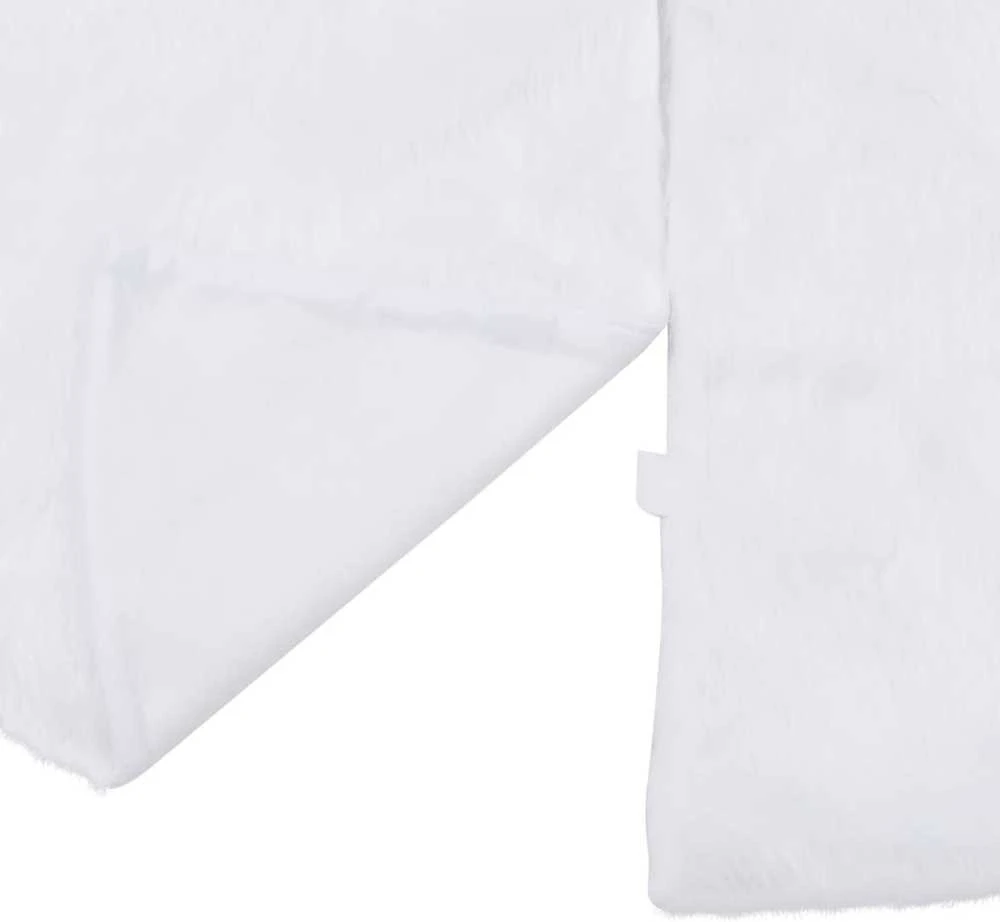 Kilimėlis po kalėdine eglute, baltas, 90cm, dirbtinis kailis