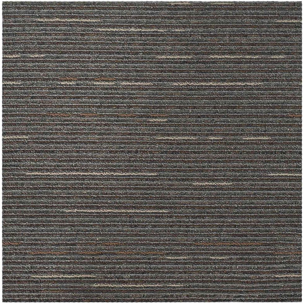 Kilimų plytelė Dryžuota Tamsiai Ruda 50 x 50 cm 36 vnt.