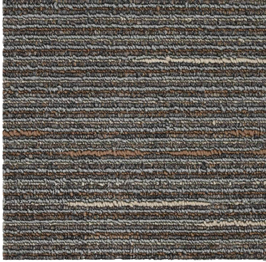 Kilimų plytelė Dryžuota Tamsiai Ruda 50 x 50 cm 36 vnt.