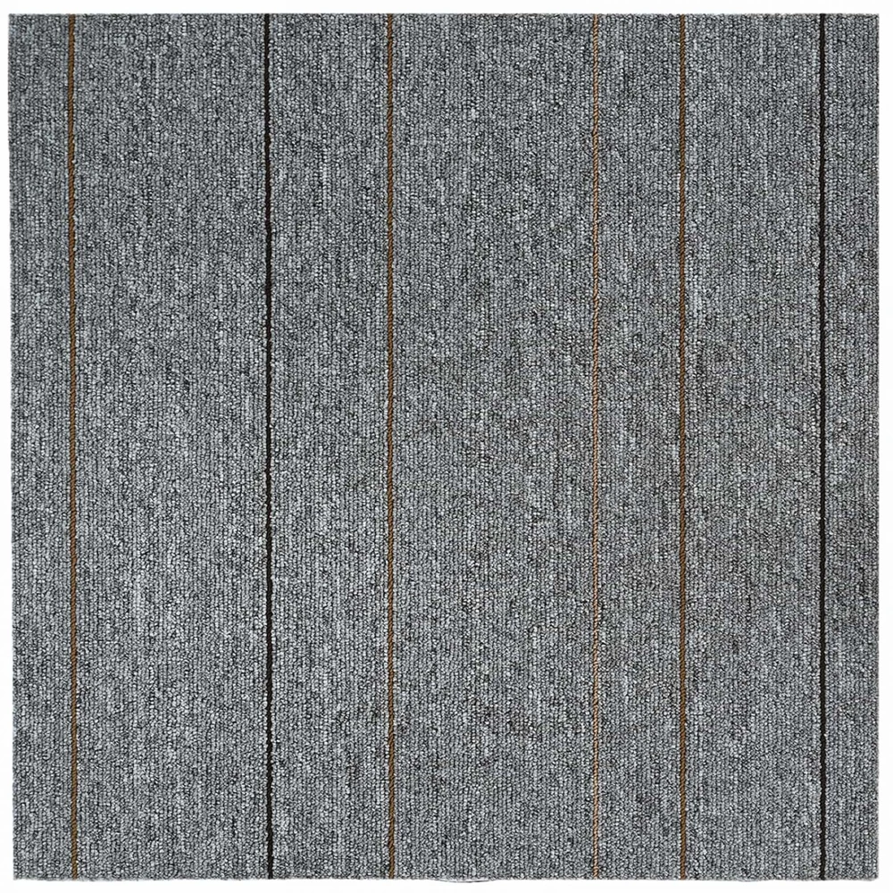 Kilimų plytelė Šviesiai pilka su dryžiais 50 x 50 cm 20 vnt.