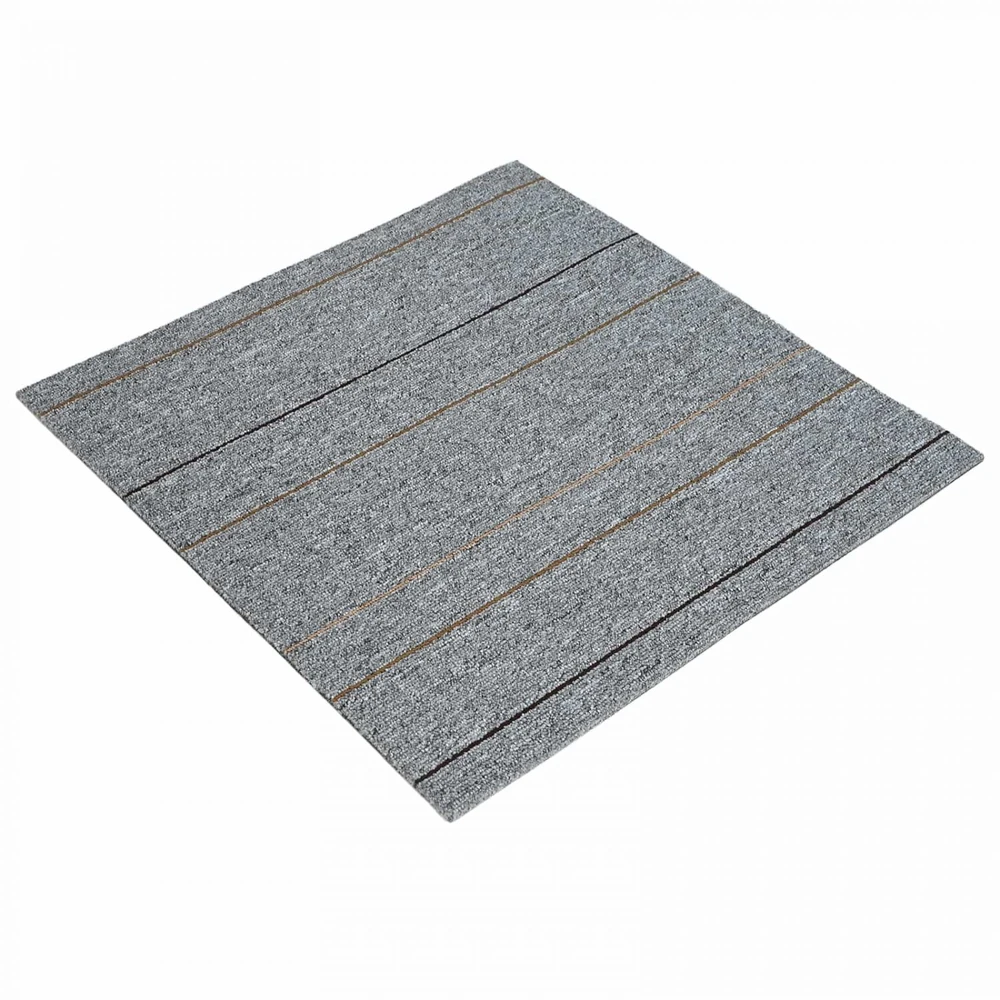 Kilimų plytelė Šviesiai pilka su juostele 50 x 50 cm 4 vnt.