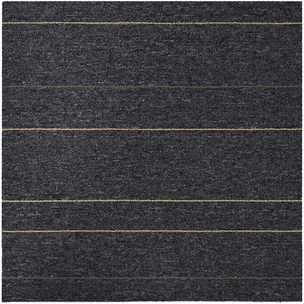 Kilimų plytelė Tamsiai pilka su juostelėmis 50 x 50 cm 4 vnt.