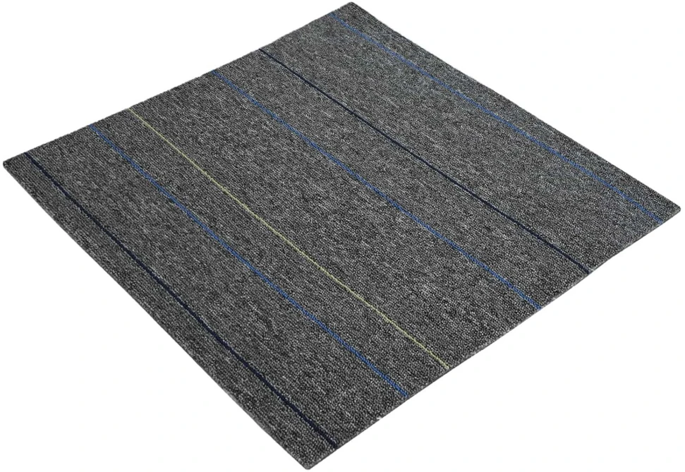 Kilimų plytelė Vidutinė pilka su juostelėmis 50 x 50 cm 20 vnt.