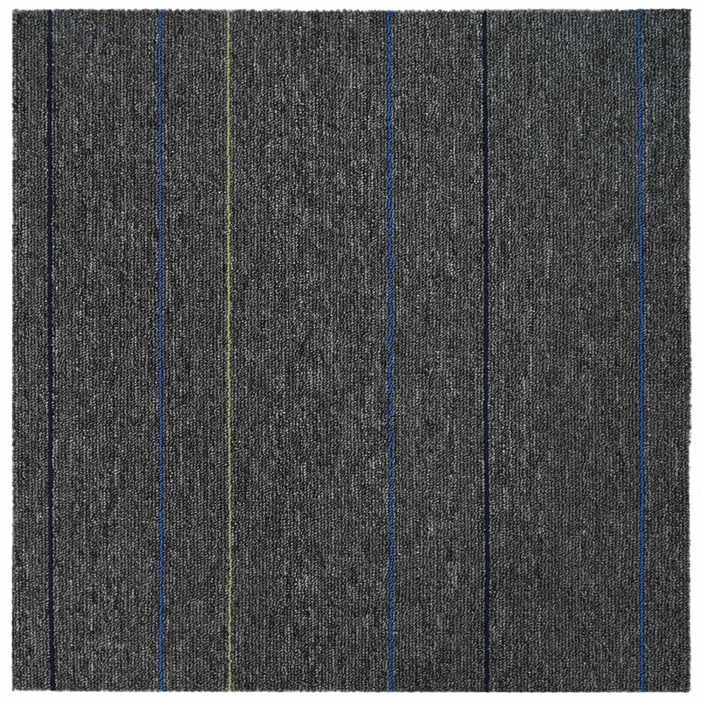 Kilimų plytelė Vidutinė pilka su juostelėmis 50 x 50 cm 20 vnt.