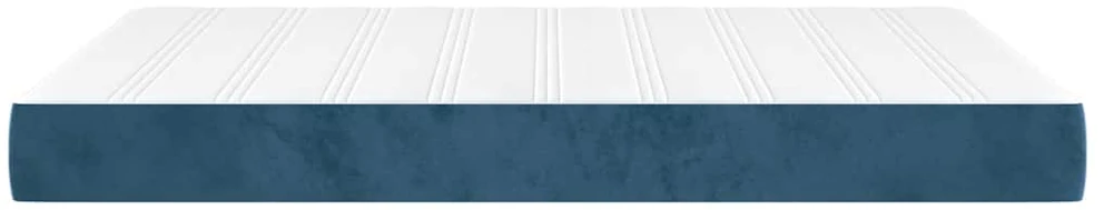 Spyruoklinis čiužinys, tamsiai mėlynas, 140x190x20cm, aksomas