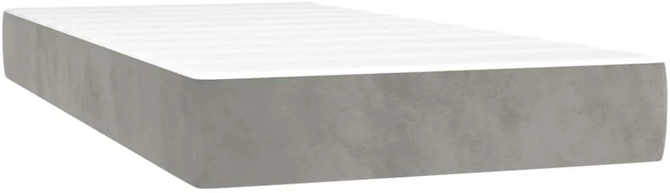 Kišeninis spyruoklinis čiužinys 90 x 220 x 20 cm Šviesiai pilka