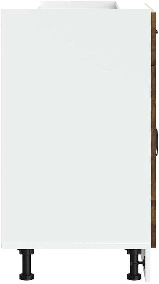 Kitchen Base Cabinet "Kalmar" Smoked Oak Engineered Wood