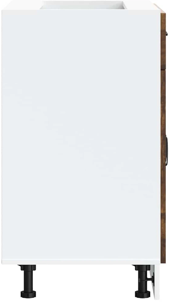 Kitchen Base Cabinet "Kalmar" Smoked Oak Engineered Wood