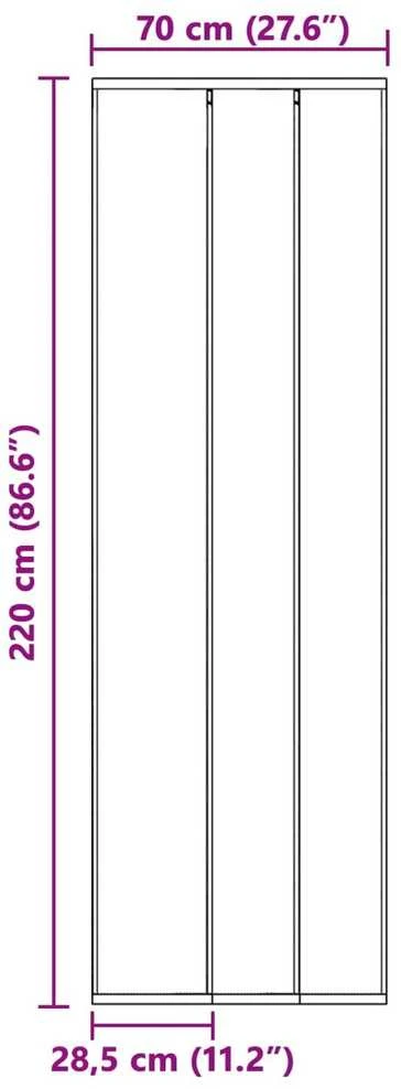 Klaidų užuolaida su tinkleliu Juoda 70 x 220 cm Poliesteris