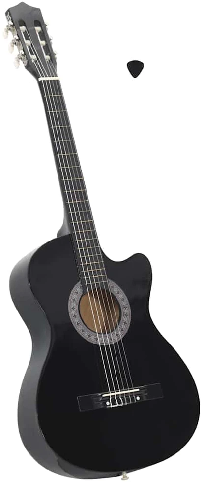 Klasikinė gitara, juodos spalvos, 38", 6 stygos