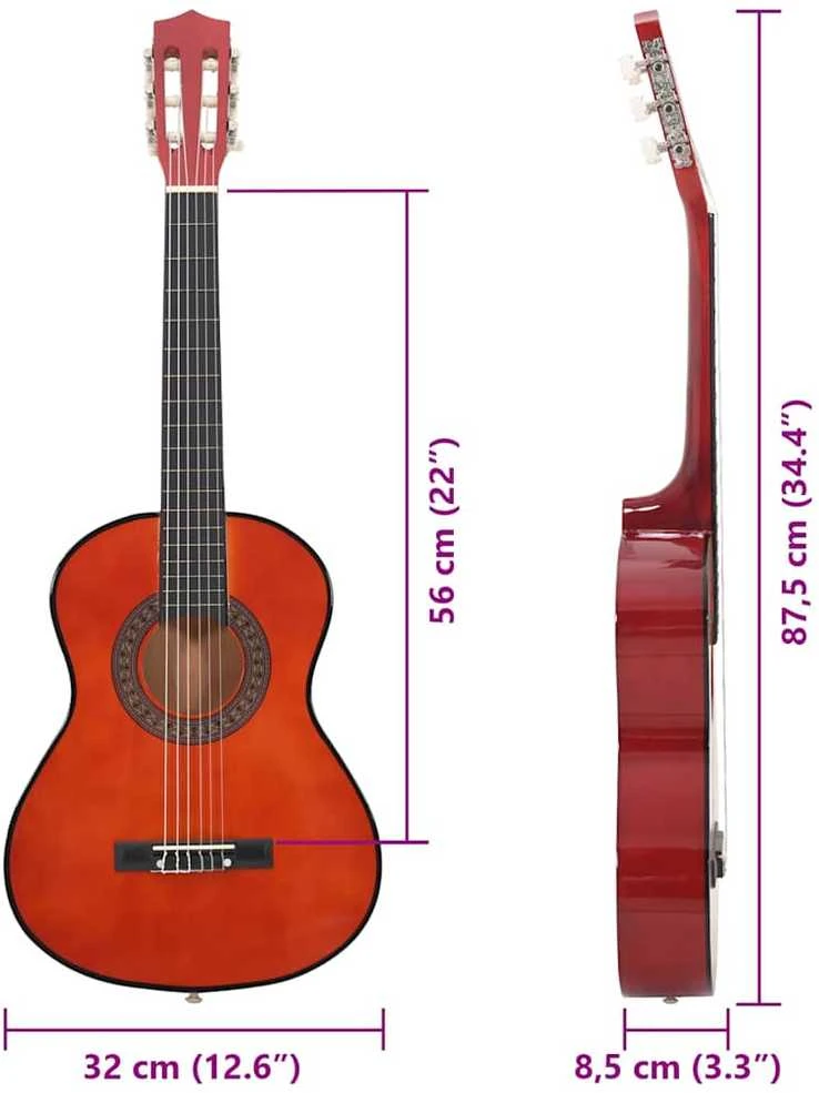 Klasikinė gitara pradedantiesiems, 1/2 34", amerikinė liepa