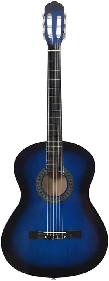 Klasikinė gitara pradedantiesiems, mėlyna, 4/4 39", liepa