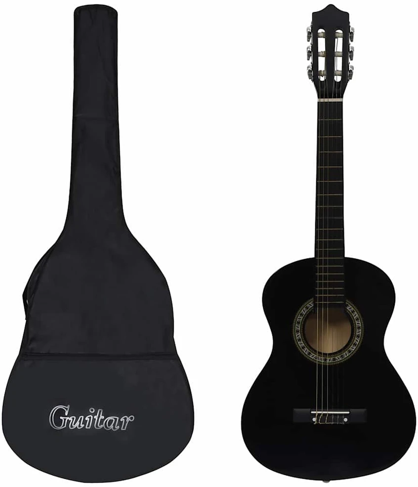 Klasikinė gitara su dėklu pradedantiesiems ir vaikams, 1/2 34"