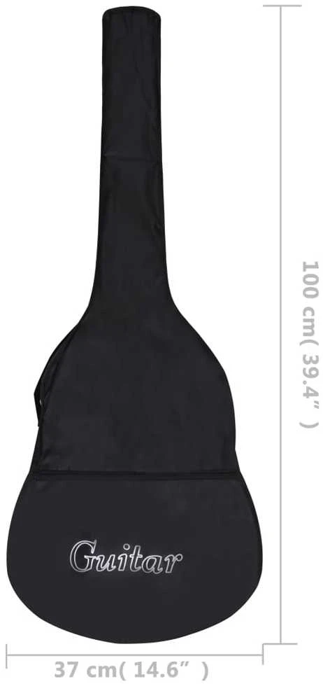 Klasikinė gitara su dėklu pradedantiesiems, 4/4 39"