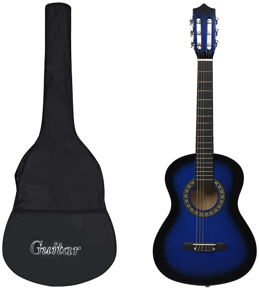 Klasikinė gitara su dėklu pradedantiesiems ir vaikams, 1/2 34"