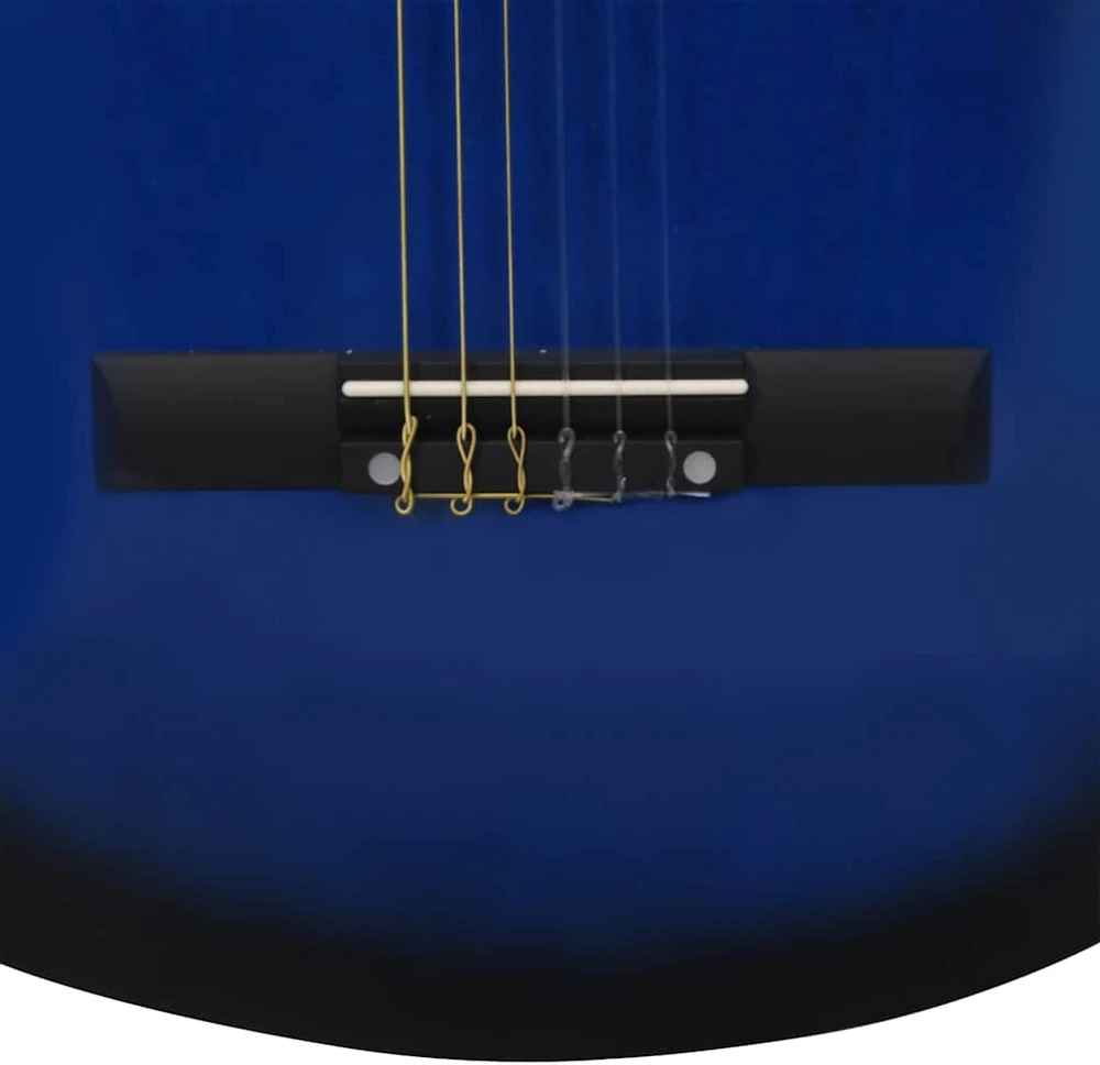Klasikinė gitara su dėklu pradedantiesiems, mėlyna, 3/4 36"