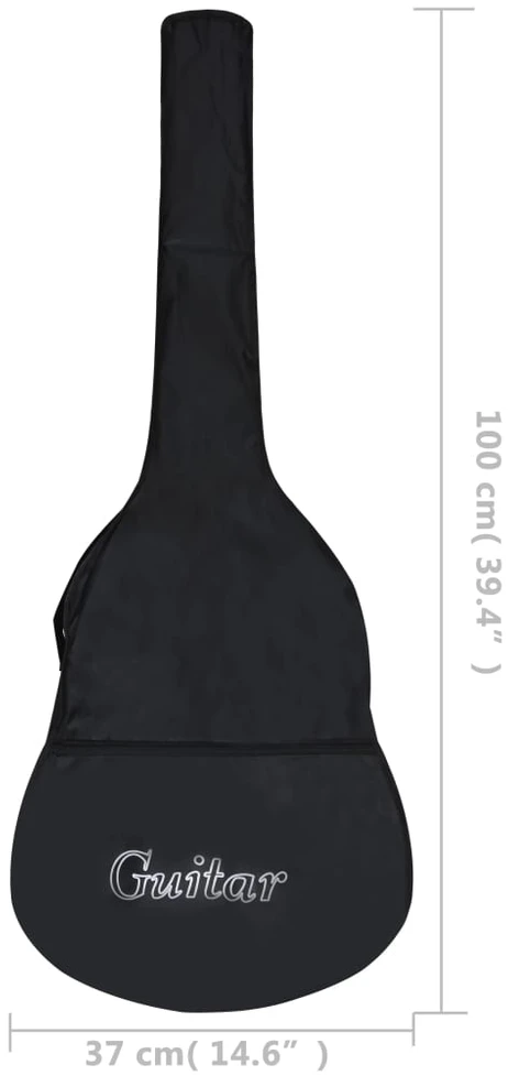 Klasikinė gitara su dėklu pradedantiesiems, 4/4 39"