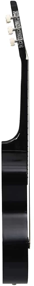 Klasikinė gitara su dėklu pradedantiesiems, juoda, 3/4 36"