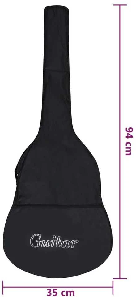 Klasikinė gitara su dėklu pradedantiesiems, mėlyna, 3/4 36"