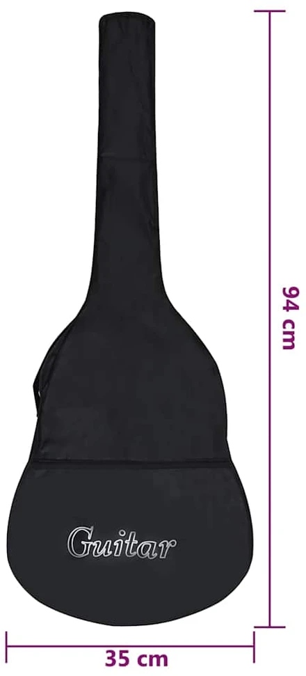 Klasikinė gitara su dėklu pradedantiesiems ir vaikams, 1/2 34"
