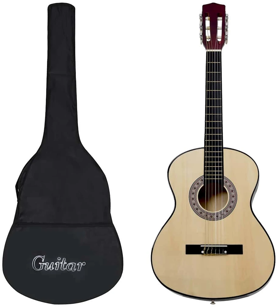 Klasikinė gitara su dėklu pradedantiesiems, 4/4 39"
