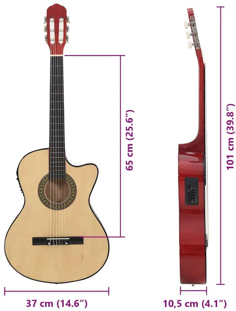 Klasikinė gitara su ekvalaizeriu ir 6 stygomis