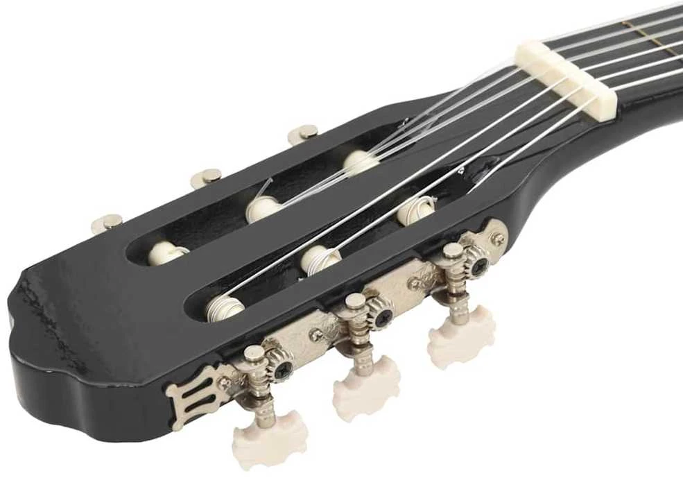 Klasikinė gitara su ekvalaizeriu, juodos spalvos, 6 stygos