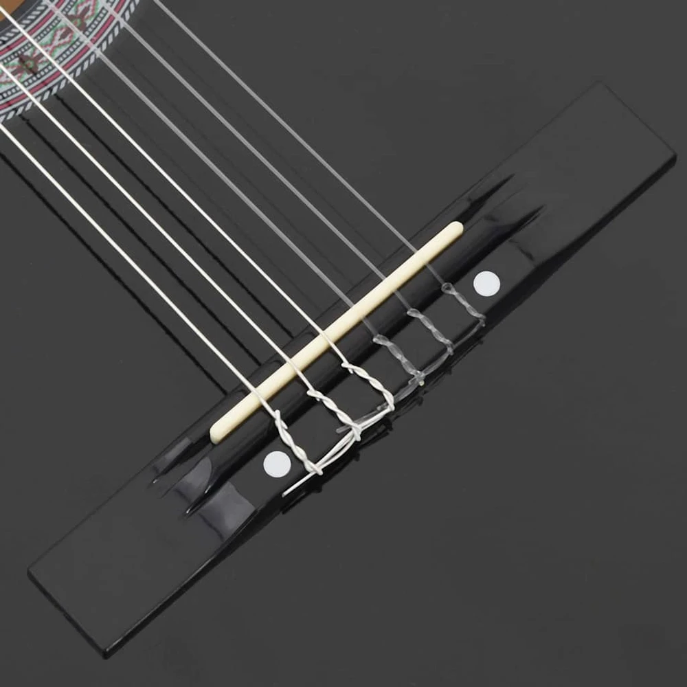 Klasikinės gitaros rinkinys, 12 dalių, juodas, 38", 6 stygos