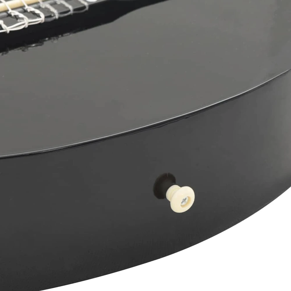 Klasikinės gitaros rinkinys, 12 dalių, juodas, 38", 6 stygos