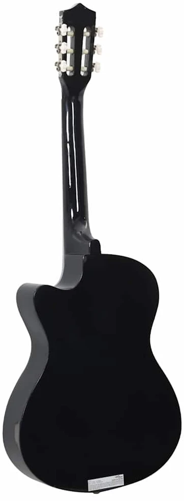 Klasikinės gitaros rinkinys, 12 dalių, juodas, 38", 6 stygos