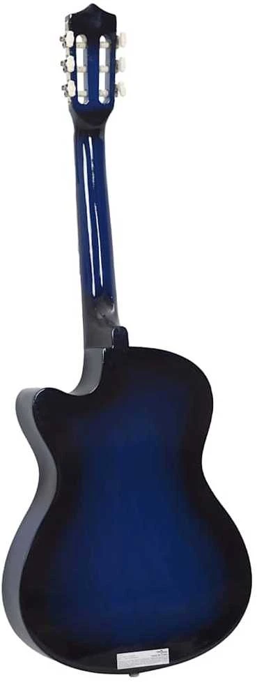 Klasikinės gitaros rinkinys, 12 dalių, mėlynas, 38", 6 stygos