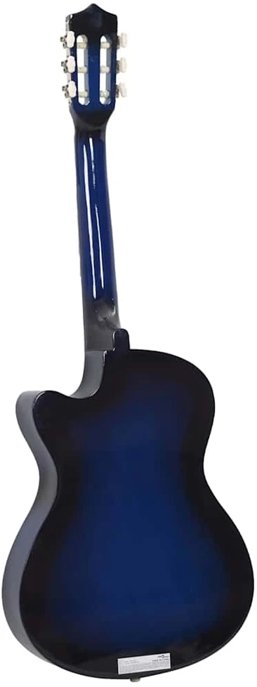 Klasikinės gitaros rinkinys, 12 dalių, mėlynas, 38", 6 stygos