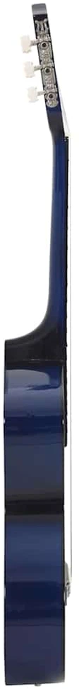 Klasikinės gitaros rinkinys, 12 dalių, mėlynas, 38", 6 stygos