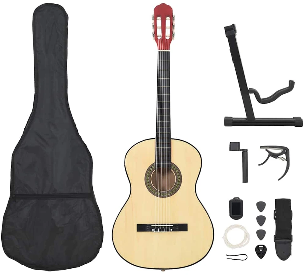 Klasikinės gitaros rinkinys pradedantiesiems, 12 dalių, 4/4 39"