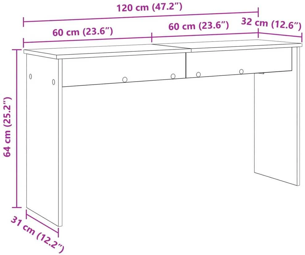 Klaviatūros stovas Betono pilka 120 x 32 x 64 cm
