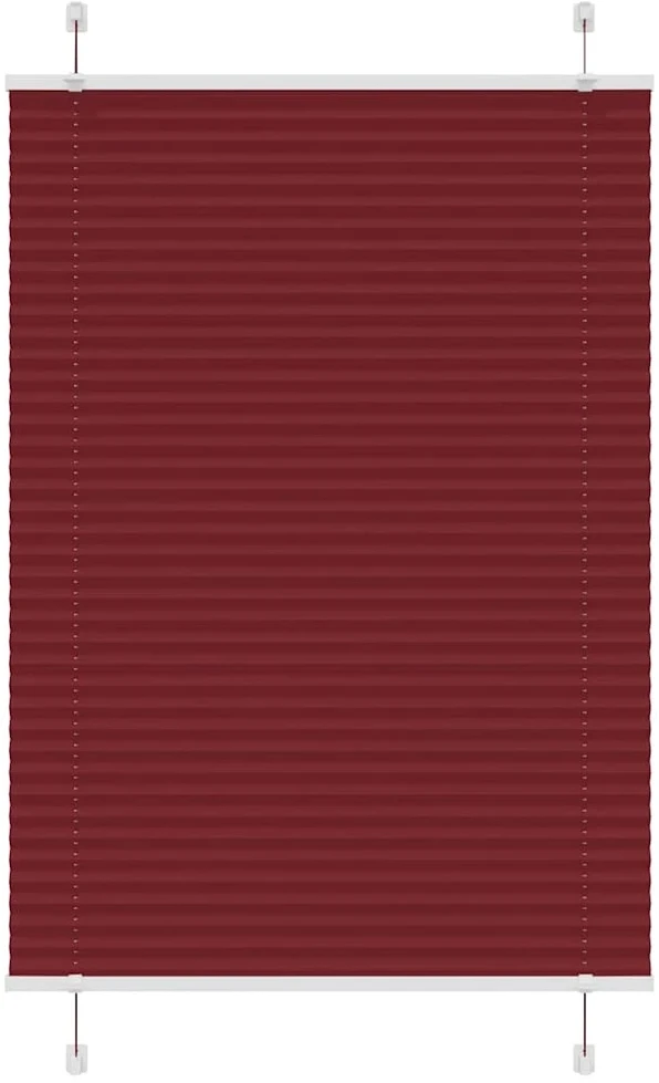 Klostuotos žaliuzės, bordo spalvos, 100x100 cm, audinys, plotis 99,4 cm, poliesteris