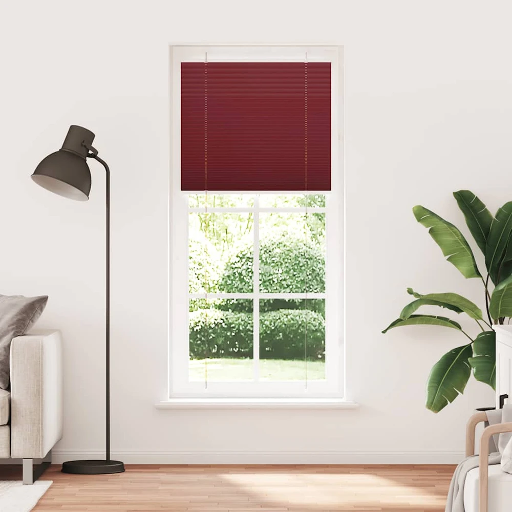 Klostuotos žaliuzės, bordo spalvos, 100x200 cm, audinys, plotis 99,4 cm, poliesteris